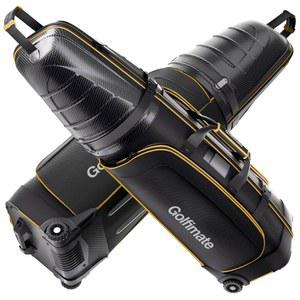 탄소 섬유 하드탑이 있는 항공사용 골프 여행 가방, 바퀴가 달린 보호 클럽 여행용 커버, 비행기용 골프 클럽 캐리어 케이스, 두꺼운 패딩, 내구성 있는 지퍼 및 양면 넓은 포켓