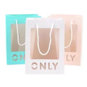 ONLY 투명창 쇼핑백 (대형) X10개 종이백 종이가
