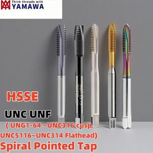 일본 야마와스파이럴 뾰족한 탭 UNC 1 64 2 56 3 48 4 40 6 32 3I16 10 24 1I4 3I8 기계 나사 탭
