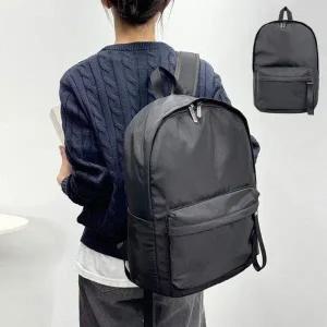 [다잇템] 남자 신입생 출근룩 베이직 앞포켓 민무늬 미니멀리즘 검정 백팩_19287748_588872