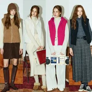 밀라 25FW 여성 셰르파 오리털 패딩 베스트 MD254F0109VT