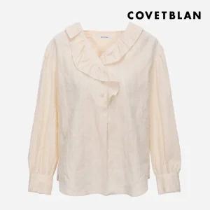 [COVETBLAN] 프릴 카라 블라우스(V222MBL104W)
