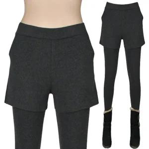 국산 여성 빅사이즈 큰사이즈 free XL 2XL 3XL 44 55 66 77 88 투인원 일체형 따뜻한 도톰 기모 가을 겨울 피치기모 면 스판 반바지 레깅스