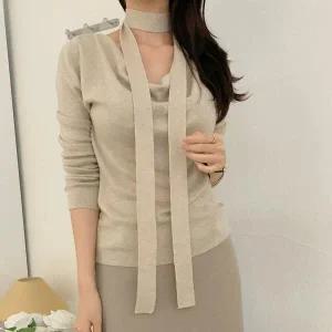 |CST9AA0|여성 가을 하객 드레스 롱타입 드레이프 슬림 니트
