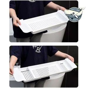 세련된 욕조 트레이 조절 가능한 패드 논슬립 접이식반신욕조