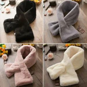 쁘띠 목도리 캐주얼 정장 머플러 페이크퍼 단정한 패션