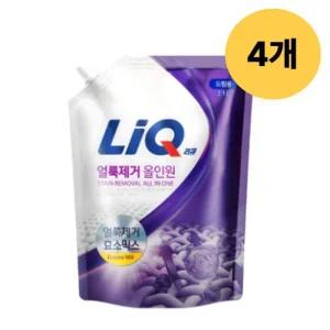 리큐 세탁 세제 얼룩 제거 올인원 드럼용 2.1L X 4개
