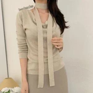 아트박스/신상오픈런 여성 가을 하객 드레스 롱타입 슬림 니트