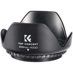 K&F CONCEPT 58mm Tulip Flower Lens Hood for Canon Rebel T8i T7 T7i T6i T6 T6s T5i T5 T4i T3i SL3 SL2 SL1 DSLR Cameras with RF24-50mm F4.5-6.3 is STM, EF 75-300mm f/4-5.6 III,EF 50mm f/1.4 USM