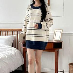 여자 루즈핏 1P 나그랑 긴팔 간절기 치마 원피스 니트