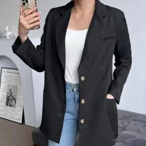 여성 롱자켓 위너즈 베이직 롱 스탠다드 기본 가을 재킷