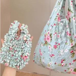 늘어나는 가방 요술 장 미니 바구니 쇼핑 에코백 쭈글이 시장