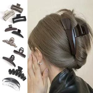 대형 집게핀 긴머리 포니테일 반묶음 빅사이즈 헤어핀 10개세트