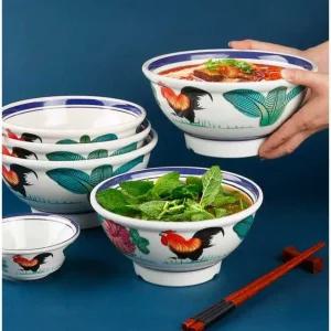 베트남 쌀국수 그릇 단면 7인치 식기 분짜 짬뽕 덮밥 면기