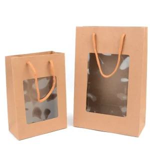 올리버샵 크라프트 투명창 쇼핑백 투명창쇼핑백미니