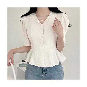 에스알비 퍼프 반팔 블라우스