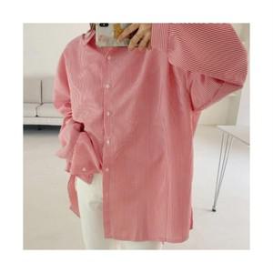 애플망고옷장 긴팔 빅사이즈 오버핏 스트라이프 롱남방 봄가을 줄무늬 박스남방