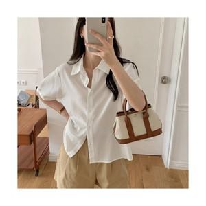 여성 캐주얼 여행룩 하객룩 내추럴 반팔 셔츠 빅사이즈 박시핏 오버핏 남방