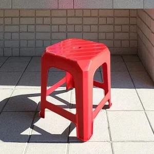 제이오마켓 심플 사각의자 레드