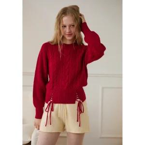 [BLUE LABEL] 레이스업 케이블 니트탑 ER4OKL04