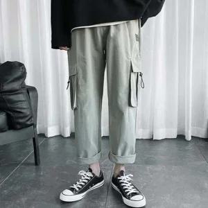 2컬러 밑단 조절 포켓형 패션바지