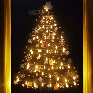 크리스마스 벽트리 글래스버블 트리 장식세트 50구 포토카드사은품 / 스티커트리