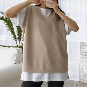 [하프클럽/]남자 골지 하이넥 집업 니트 가디건 5C-CA-Q109-밤색