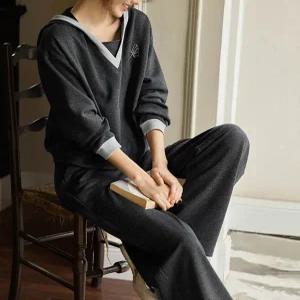 [드레스허그]네엘슨 캐주얼 후드 팬츠 투피스 2color