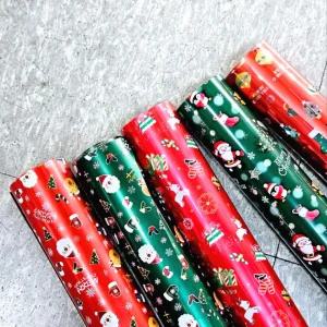 크리스마스 증착 비닐 성탄절 선물 롤 포장지 53cm