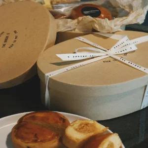 고급 타원형 크라프트 상자 마음결