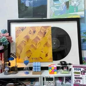 12인치 엘피 액자 랙 케이스 맞춤 디스플레이 검정 비닐 커버 보관 레코드