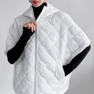 [하프클럽/]여성 겨울 후드 퀼팅 오버핏 집업 조끼