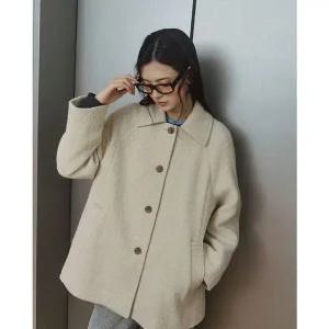 [LAP]투톤부클 울혼방 하프코트 (AR4WTB70)[35546602]