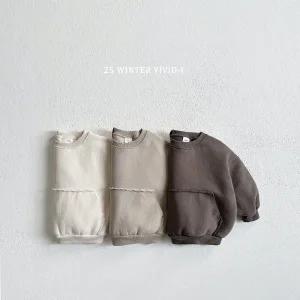 [연투] 비비드아이 25겨울 양기모캥거루맨투맨 아기 유아 아동 키즈 주니어 아동복