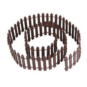 인형의 집을 위한 미니어처 요정 정원 울타리, DIY 나무 피켓 울타리 미니 장식 (브라운)