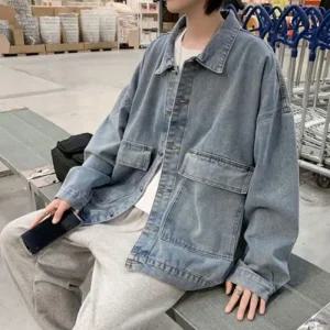 [라일리의류] Rly 봄가을 오버핏 청자켓 캐주얼 아우터 데님자켓 빅
