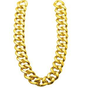 힙합 래퍼 의상 장신구를 위한 화려한 창작물 청키 페이크 골드 체인, 80년대 남성을 플라스틱 목걸이 액세서리 90년대 남성 할로윈 드레스 파티 소품