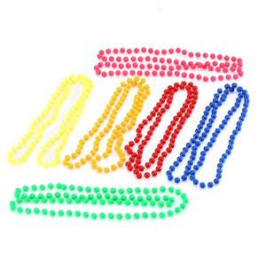 바이너리ABC 네온 비즈 목걸이 70년대 80년대 할로윈 파티 드레스 액세서리 6개(6가지 색상)