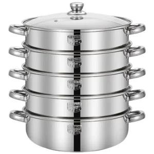 프리미엄 304 스테인리스 찜기 가정용 업소용 28cm 4단 케이지3개 스텐 직경 찜냄비