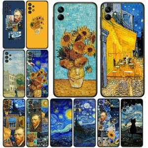 갤럭시 A56 A26 A36 A10 A20 A53 A30 A31 A32 A50 A51 A52 A12 A33 A14 별이 빛나는 밤 반 고흐 하늘 예술 전화 케이스 커버 DS-S0
