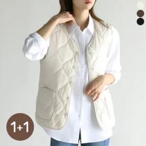 [바네사빈] [1and1] 5온스 포켓 패딩조끼 베스트 v01340