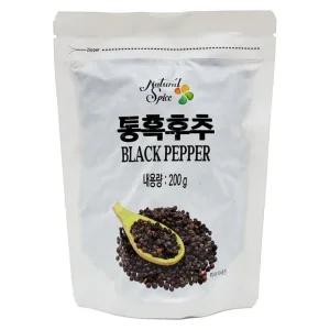 200G-블랙페퍼.통후추.파우치.리필.후추알.알후추 네추럴스파이스 통흑후추