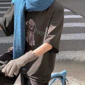 [제작] 플러피티 루즈핏 양기모 반팔 티셔츠 84705 빅사이즈 여성의류