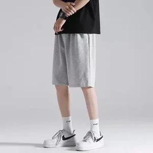 스트릿패션 레저 무지 팬츠 5부 기모 아웃도어