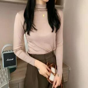 [아우트]데이트룩 무지 겨울 데일리 이너티셔츠