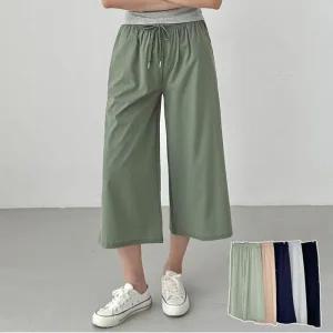 [아우트]밴딩팬츠 여름 편한촤르르 팬츠 바지 8부