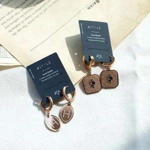 [콩심팥심](스텐레스 스틸) 엘리자베스 원터치 귀걸이