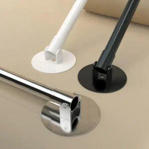 /제이라이프 무타공 스텐 욕실 각도조절 코너 커튼봉 압축봉
