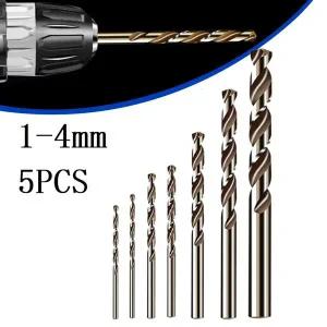 호환  5pcs HSS M35 코발트 드릴 비트 1-4mm 스트레이트 생크 드릴 비트 구멍 커터 금속 스테인레스 스틸