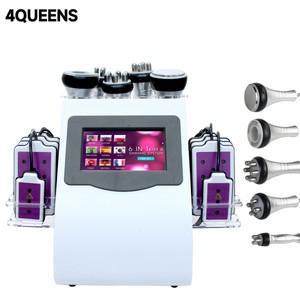 4QUEENS 6 in 1 40K 초음파 캐비테이션 머신, KIM8 바디 쉐이핑 마사지 장비, 리포레이저 레이저 고주파,